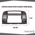 thumbnail image 5 of CROSSDESIGN Center Dash Bezel Trim Vents Taupe/Brown Fit for 2002-2006 Toyota Camry, 5 of 11
