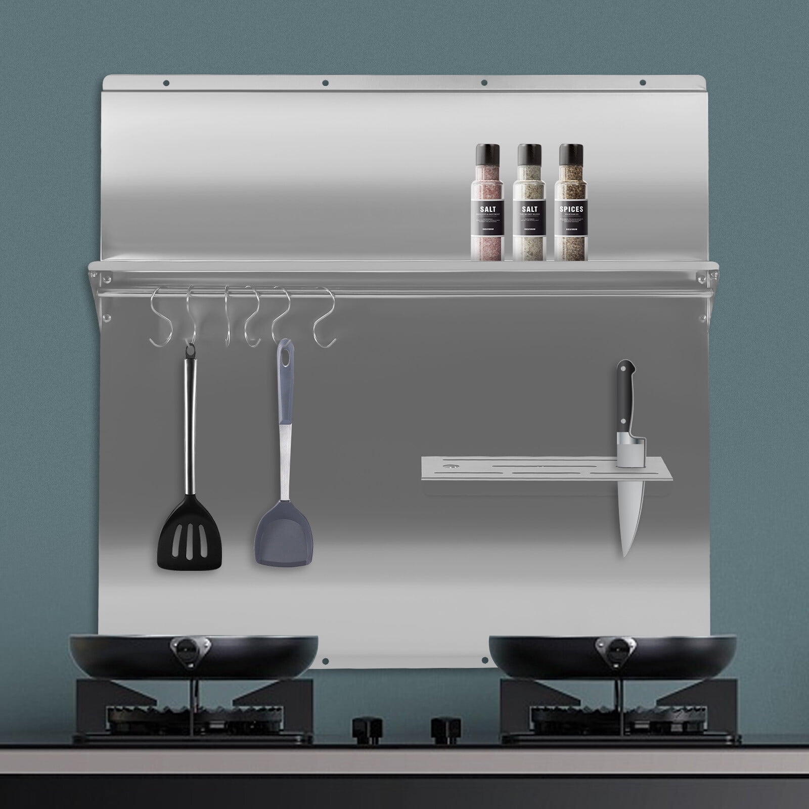 Backsplash 201 Stainless Steel Kitchen Range Hood Wall Tile Shield 30*30.7 inch
