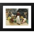 thumbnail image 2 of Benjamin Evans Ward 14x11 Black Modern Framed Museum Art Print Titled - Flower Girls, Piccadilly Circus (1895), 2 of 5