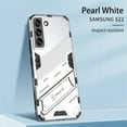 thumbnail image 1 of SaniMore for Samsung Galaxy S22 Plus 6.6" 2022 Armor Protective Cover Rugged PC Backplane with Hidden Kickstand Anti-fall Drop Resistant Shockproof [Light & Thin] Hybird Case for S22 Plus, Silver, 1 of 6