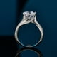 thumbnail image 1 of Anillo de plata de lujo con incrustaciones de diamantes Mosane, anillo de diamantes Mosane de color D, joyería de plata vacía S925 Plata, 1 of 5