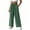 Green, variant on High Waisted Wide Leg Linen Pants Women Drawstring Elastic Waist Palazzo Pants Summer Gauzy Flowy Casual Pants with Pockets White