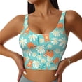 thumbnail image 2 of Uemuo Cute Sloth on Floral Tree Pattern Women's Sports Bra - High Impact Support, Breathable, and Comfortable Athletic Bra for Running, Yoga, and Workouts, 2 of 9