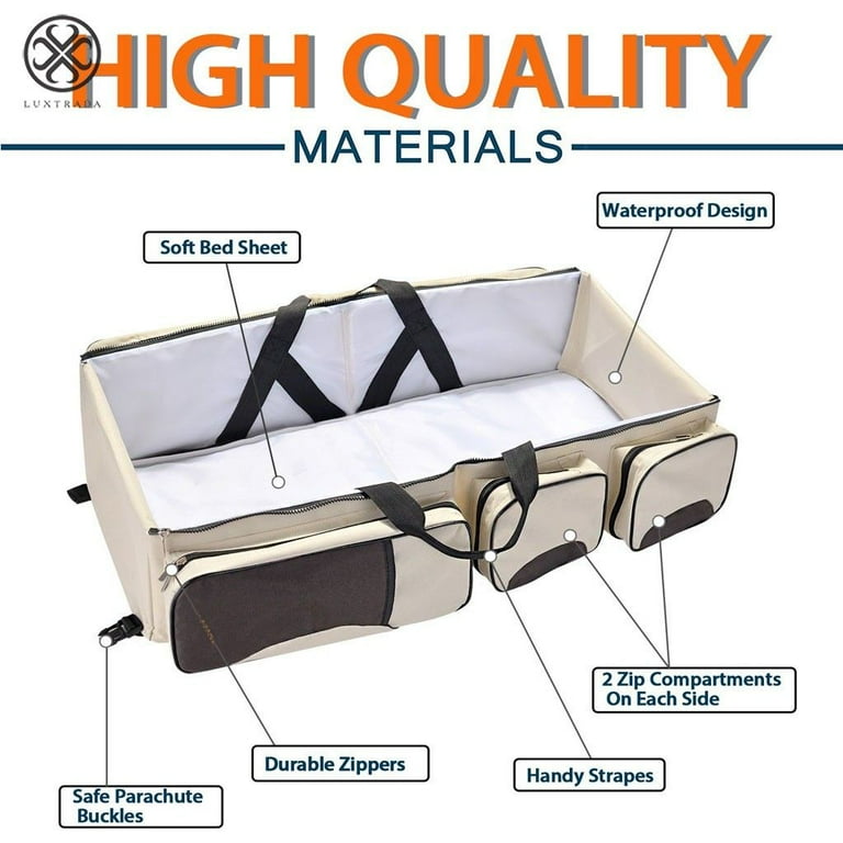 3 in 1 portable bassinet diaper bag and changing station sale