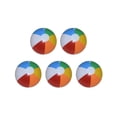 thumbnail image 2 of Inflatable Beach Balls 5 Pack PVC Multicolor Pool Party Summer Water Games Outdoor, 2 of 6