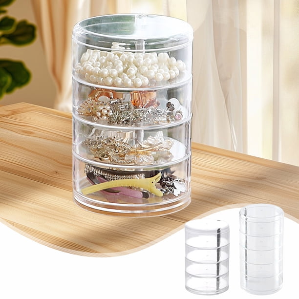 Cajón del organizador de sobremesa de plástico blanco | Caja de almacenamiento multifuncional con compartimentos ajustables para oficina en casa, joyería, cosméticos, papelería | Base