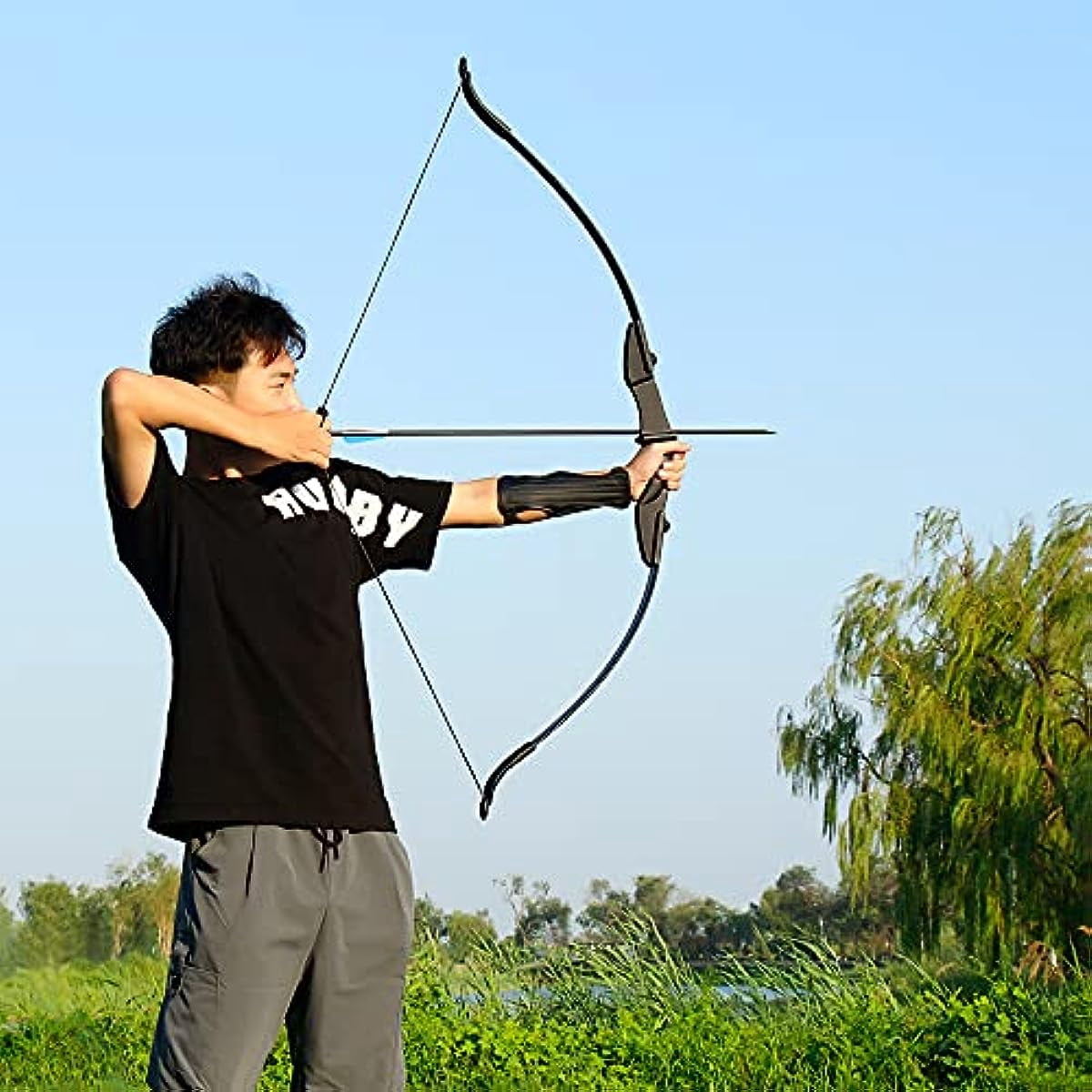 AMEYXGS Archery Recurve Bow for Beginner Halloween Gifts（Left Hand and Right Hand）