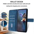thumbnail image 2 of For Xiaomi Redmi Note 14 5G Case Triangle Imprinted Anti-Scratch Phone Wallet Cover - Green, 2 of 5