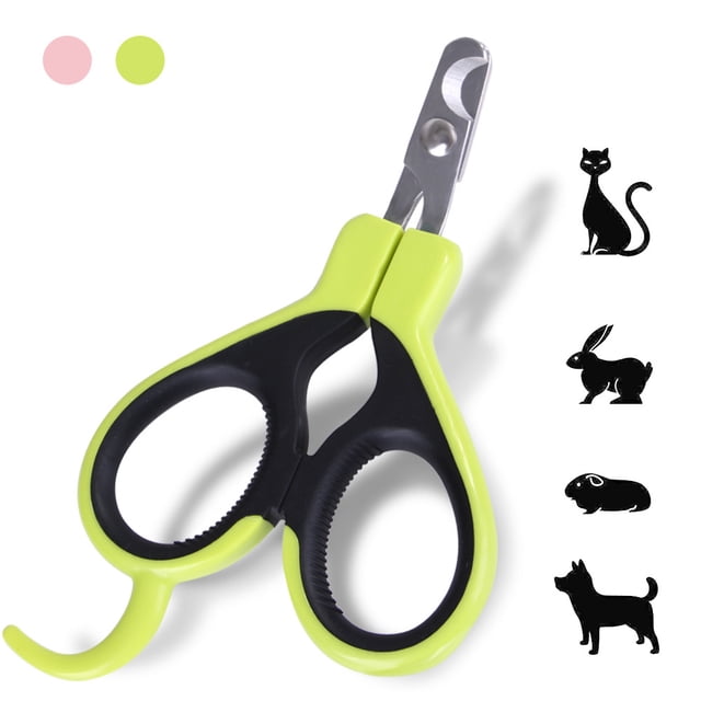 Cortauñas verdes para mascotas, cortaúñas para conejos, cachorros, gatitos, gatos, conejillos de Indias, cachorros y gatos, afilados, seguros y resistentes a los arañazos ER