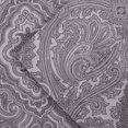 thumbnail image 3 of Coton Riche 600 Fil Compter Italien Paisley Feuille Ensemble Californie Très Grand-Gris Foncé, 3 of 5