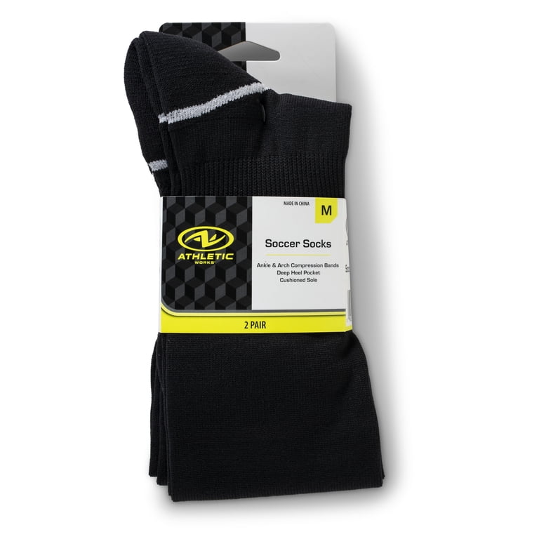Athletic Works Unisex Soccer Socks 2-Pack photo 2