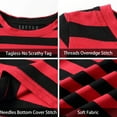 thumbnail image 2 of LittleSpring Kids Striped Long Sleeve T-Shirts 5T Boys Crew Neck Fall Spring Tees Tops Casual Relaxed Fit Red and Black, 2 of 6