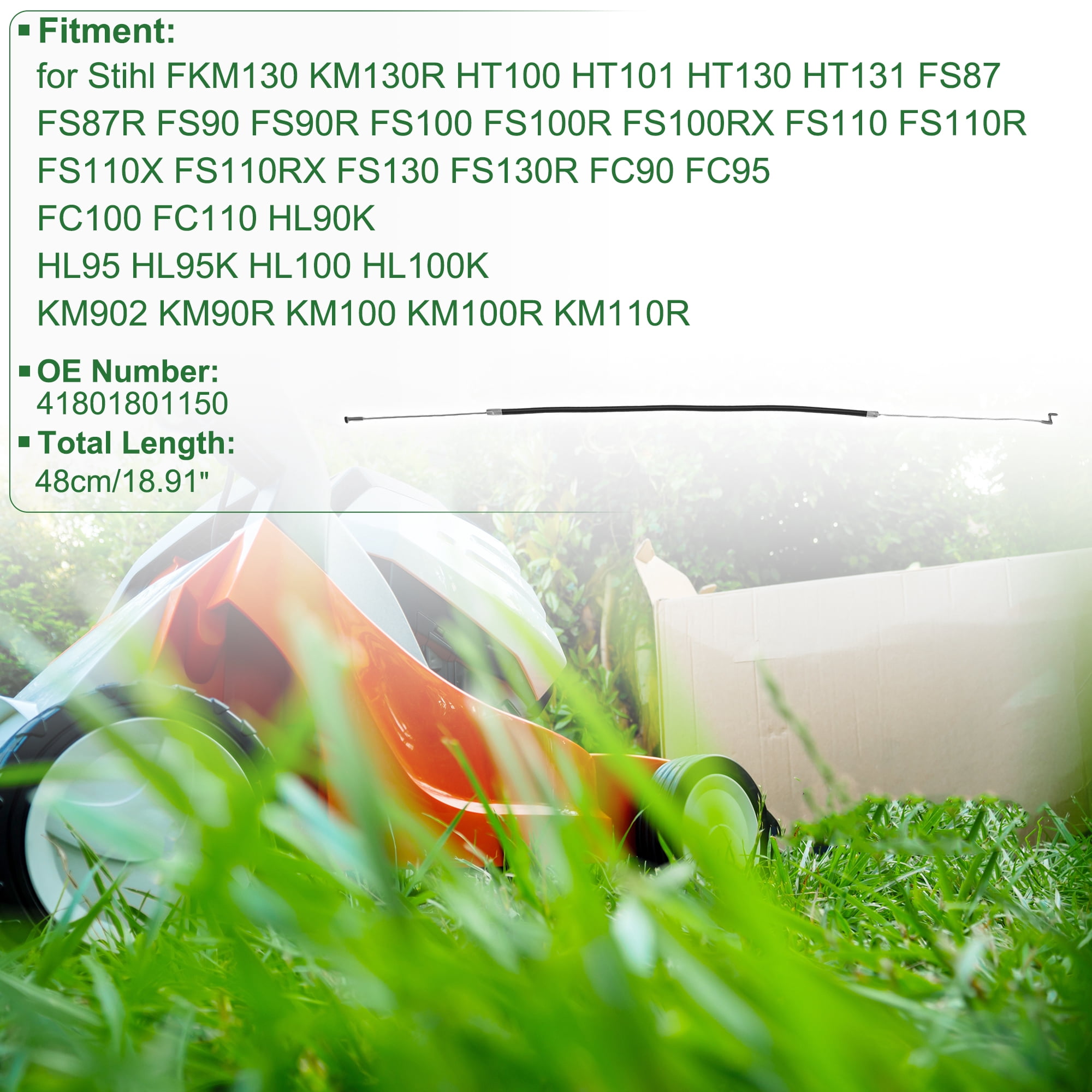 Unique Bargains Lawn Mower Throttle Cable for Stihl FKM130 KM130R HT100 HT101 HT130