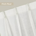 thumbnail image 2 of DriftAway Pinch Pleat Kitchen Curtains Linen Textured Short Curtains for Small Window Bathroom Laundry Room 2 Panels Cafe Curtains Back Tabs Solid Farmhouse Rustic Curtains 30 x 36 Inches Light Linen, 2 of 9