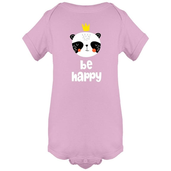 King Panda Be Happy Bodysuit Infant -Image by Shutterstock, 12 Months