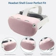 thumbnail image 2 of VR Cover Accessories Set For Quest 2 - Silicone Shell, Controller Grips, Face Cover, Button Caps, Lens Cover Glasses Cloth Set, 2 of 6