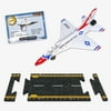Hot Wings F-16 Thunderbird Die Cast Collectible Plane with Connectible Runway #1 Seller in Aviation Museums Nationwide