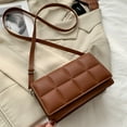 thumbnail image 4 of Bolso cuadrado pequeño de moda minimalista urbana, bolso bandolera de color caqui, 4 of 5