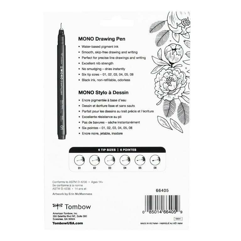 MONO Drawing Pen, 6-Pack