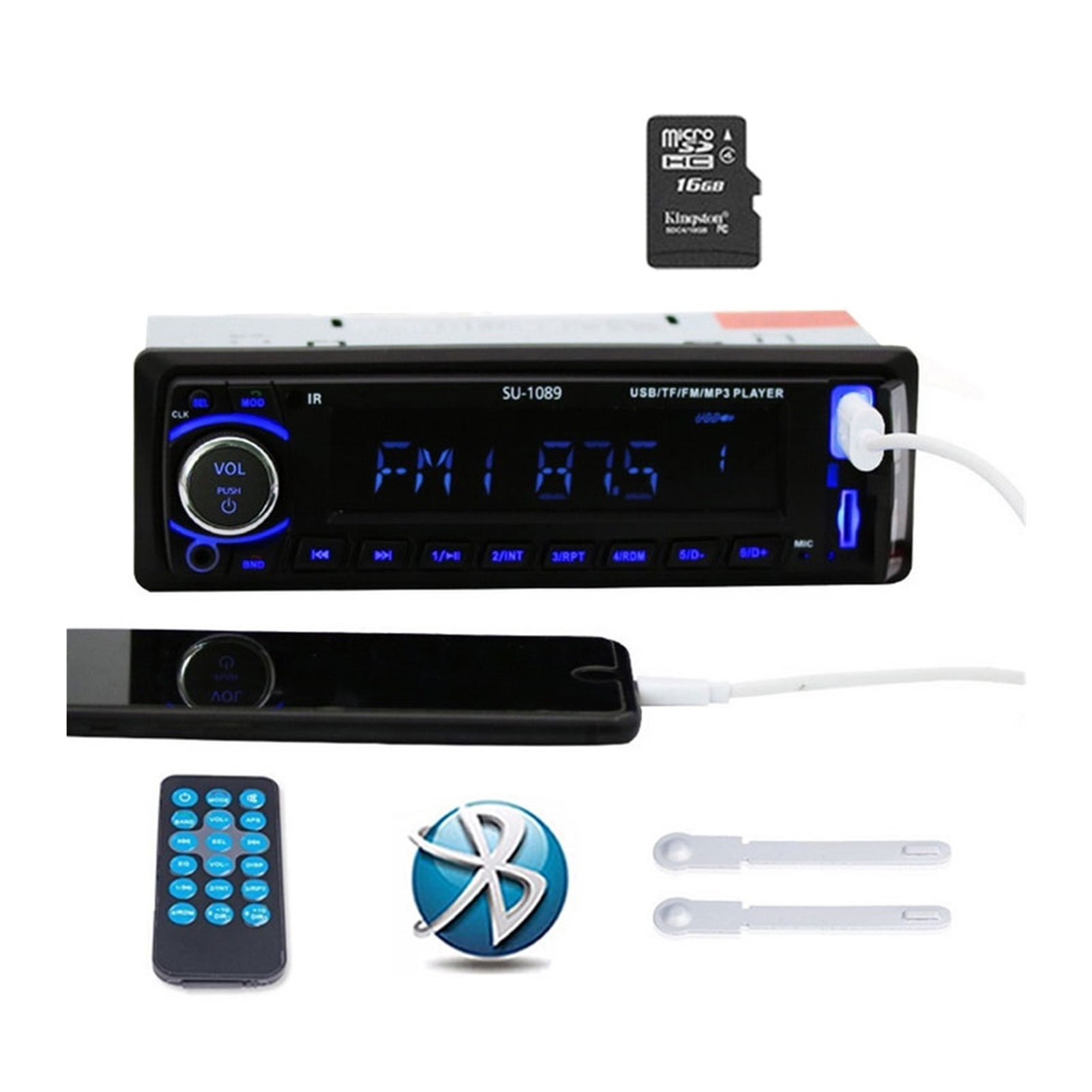 Pioneer DEH-X6810BT Car In-Dash Unit, Single-DIN, AM/FM/CD