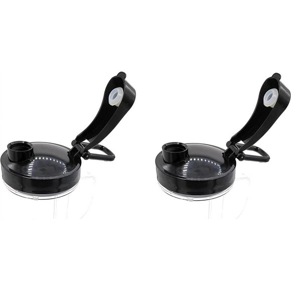 Replacement Flip Top to Go Lid, Compatible with Magic Bullet Blender MB-1001, MB-1001B, MBR-1101, MBR-1701, MBR-1702, MBR-0301 Blender Jars, Mugs, Cups (2 Pack)