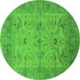 thumbnail image 1 of Ahgly Company Indoor Round Oriental Green Industrial Area Rugs, 3' Round, 1 of 4