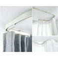thumbnail image 2 of GXCZ Ceiling Curtain Rod Ceiling Curtain Track, Curtain Track, Ceiling Mount/Wall Mounted Curtain Rods Bendable Shower Curtain Rod With Hooks Bay Windows/Balcony Use(Ceiling Mount,110cm/3.6ft), 2 of 9