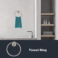 thumbnail image 4 of 4-Piece Bathroom Hardware Accessory Set Brushed Nickel, Wall Mounted Bath Accessory, Towel Rack Set Includes 25″ Towel Bar + Towel Ring + Toilet Paper Holder + Multi-Purpose Towel Hook, 4 of 9