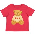 thumbnail image 3 of Inktastic Adorable Vintage Bear Sweater with Hearts Boys or Girls Toddler T-Shirt, 3 of 5