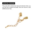 thumbnail image 4 of Unique Bargains 10Sets 5mm Leather Cord End Caps with Lobster Clasps & Extender Chain for DIY, Light Golden, 4 of 7