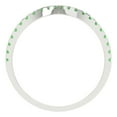 thumbnail image 5 of 0.1725 ctw Wedding Band for Women - 18K White Gold Simulated Green Diamond Stackable Eternity Ring, 5 of 6