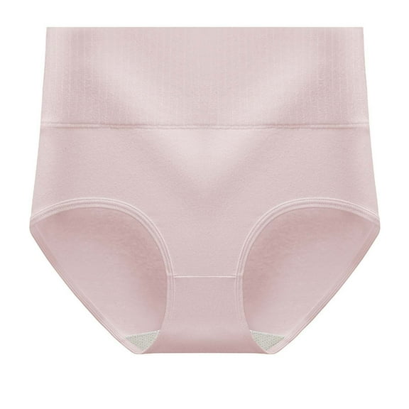 uublik Plus Size Panties for Women Pink Full Coverage No Show High Waisted Seamless Ladies Panties