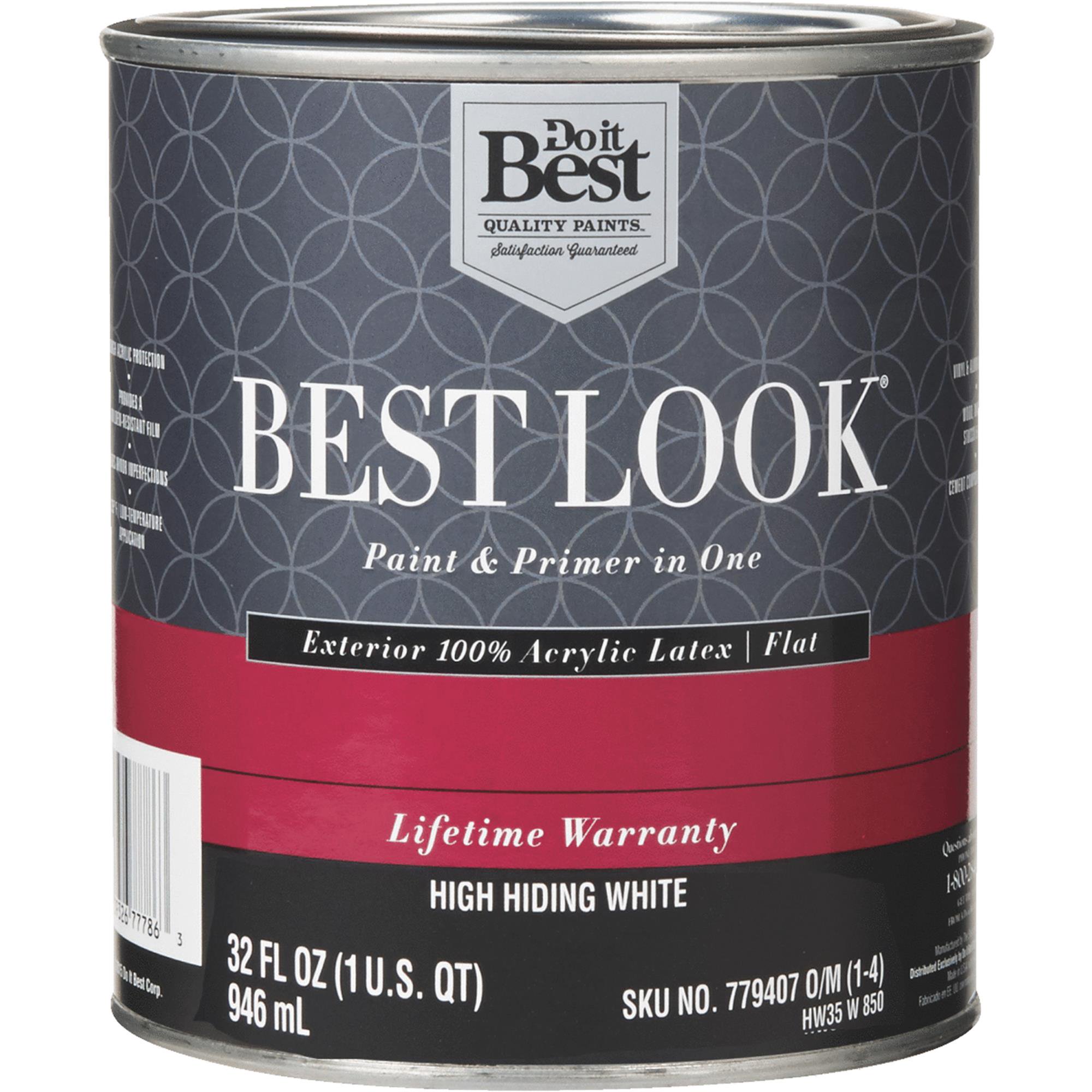 Best Look 100 Acrylic Latex Paint &amp; Primer In One Flat