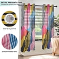 thumbnail image 3 of Yayeee Window Curtains Light Filtering 63"x52" Grommet Panel Pair Home Living Room Decor, Stripes Pattern, 3 of 7