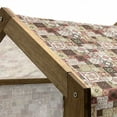 thumbnail image 5 of Moroccan Pet House, Tile Pattern with Squares of Various Sizes Eastern Inspired Oriental, Outdoor & Indoor Portable Dog Kennel with Pillow and Cover, 5 Sizes, Cream Dark Coral Brown, by Ambesonne, 5 of 5