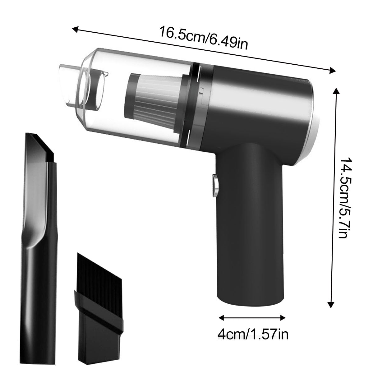 Mini Vacuum Cleaner for Car,3 in 1 Keyboard Vacuum Cleaner Wireless Handheld,Car Vacuum with Brushless MotorRechargeable Easy to Clean Car Interior -Black