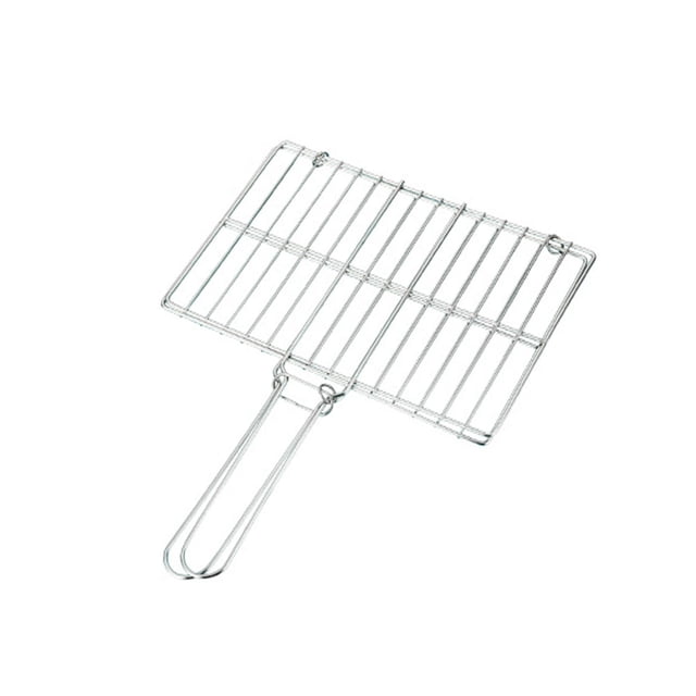 Cesta para parrilla de barbacoa con asa, rejilla antiadherente para barbacoa, para Picnic, cocinar filetes S 30x40x20cm