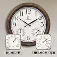 thumbnail image 4 of Outdoor Clock for Patio Waterproof with Thermometer - 14 inch Indoor Outdoor Clock with Temperature and Humidity - Weatherproof, Accurate & Easy to Read Wall Clock for Pool, Patio, Garden &Home Decor, 4 of 8