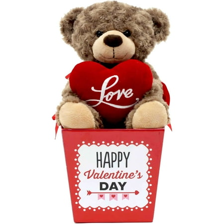 walmart day teddy bears 14 5 quot stuffed brown teddy with gift basket walmart day teddy bears 14 5 quot stuffed brown teddy with gift basket