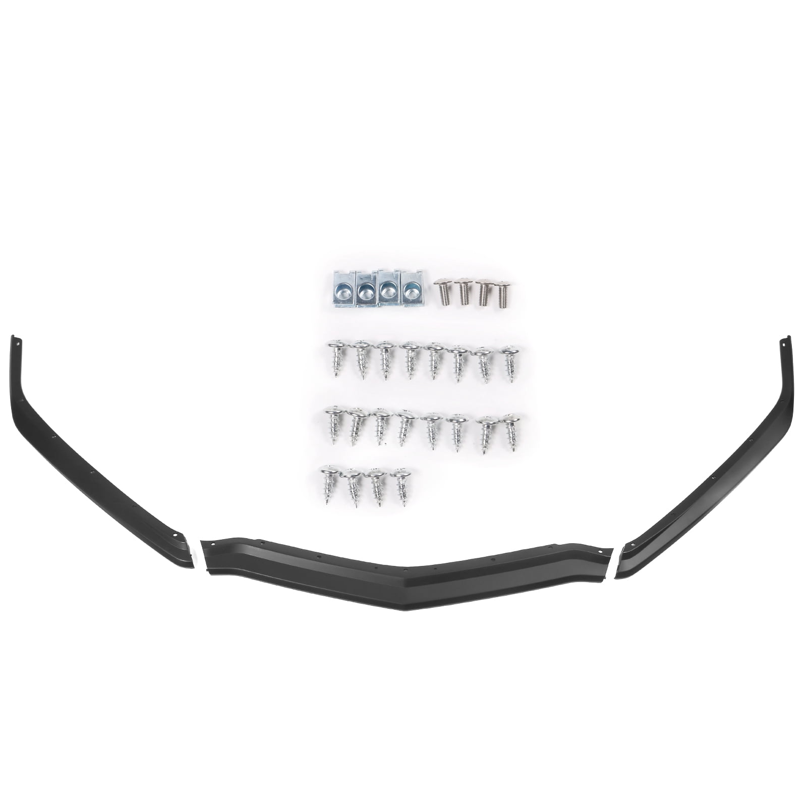 Ikon Motorsports Compatible with 2020-2025 Chevy Corvette C8 Front Bumper Lip Z51 Style PP Texture Black Air Dam Chin Lip Splitter 3PCS