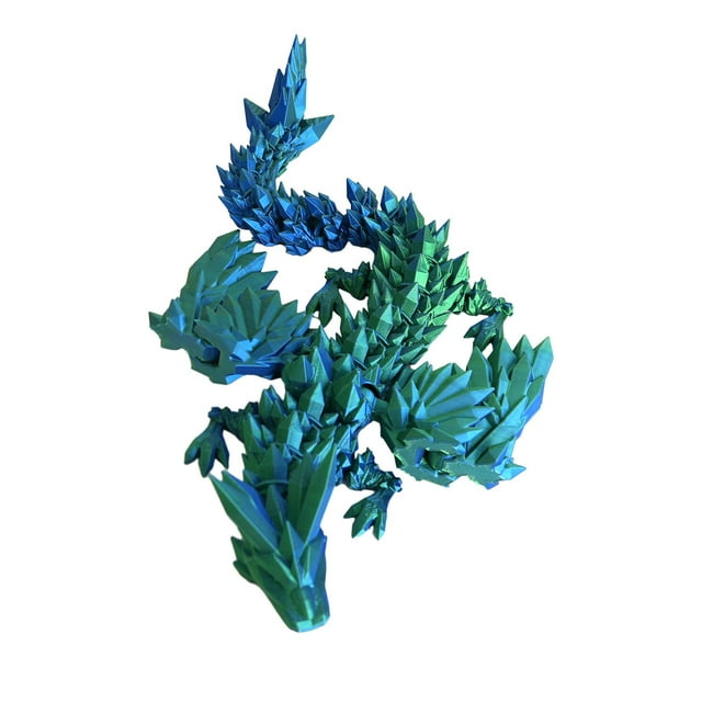 Dragón impreso en 3D Hugo articulaciones móviles flexibles Azul verde