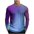 thumbnail image 2 of ZyeKqe Mens Long Sleeve Shirts Casual Gradient Color Loose Comfy Tees Fall Fashion Athletic Tops Blouses, 2 of 6