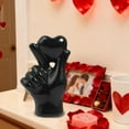 thumbnail image 5 of Steadline Elegant Resin Heart Gesture Figurine - Minimalist Valentine's Day Desktop Decor, Black and White Modern Home Ornament for Romantic Gift and February 14th Celebration, 5 of 7