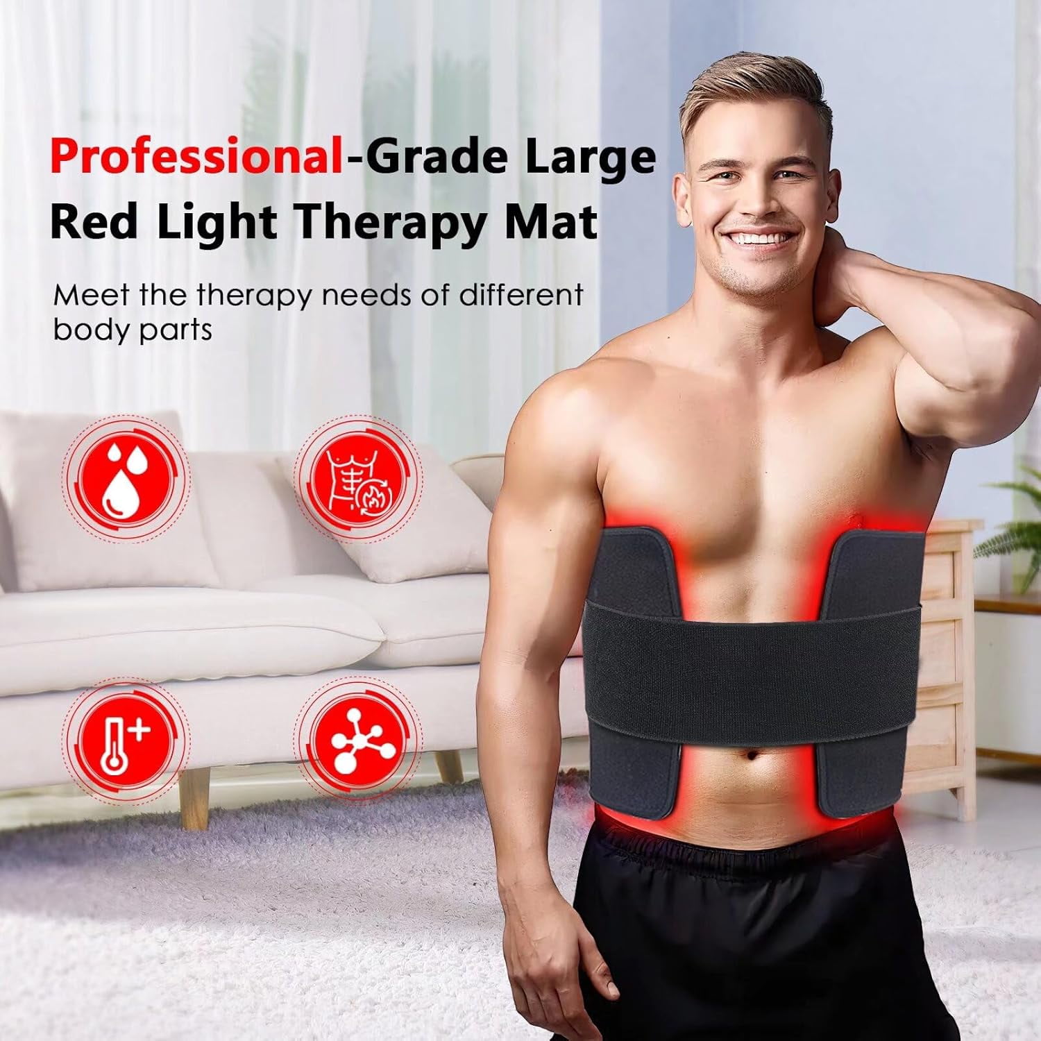 Red Light Therapy Mat for Relaxation,360 LED Red Light Therapy for Body 660nm/850nm Full Body Blanket, Adjustable Brightness and Timer, Great Gift for Elderly, Family, Fitness, Health Enthusiasts