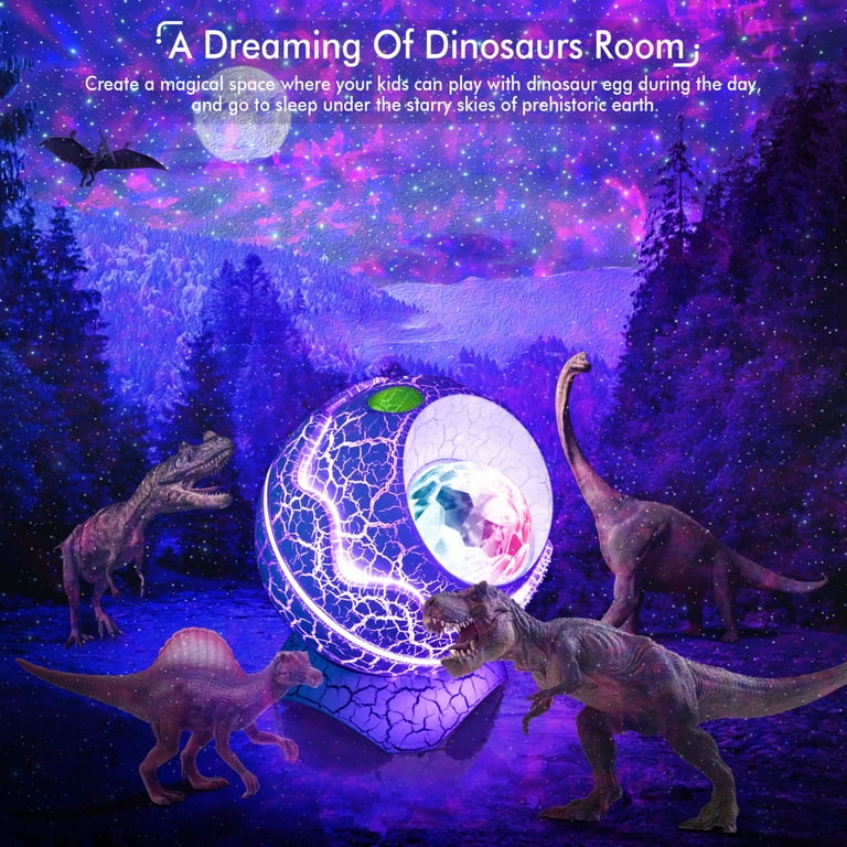 ROSSETTA Star Projector Night Light Galaxy Projector Celling Light Dinosaur Egg Nebulae Light Rotating Lights for Bedroom