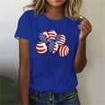 thumbnail image 2 of VKOYWKM 4th of July Shirts Women American Flag Star Stripe Graphic Tees Patriotic Crew Neck Independence Day Tops Casual Short Sleeve Summer T Shirts, 2 of 5