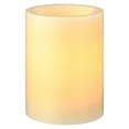 Inglow® Flameless Real Wax LED Pillar Candle, Cream