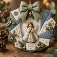 thumbnail image 5 of Fabric Poke Wreath DIY Kit, Christmas Wreath DIY Kit for Adults, Door Hanging Holiday Craft Decor with Bow, 5 of 6