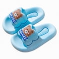 thumbnail image 5 of HCNTES Kids Unisex Fashion Slides Soft Non-Slip Slippers Spring Summer Water Shoes for Beach Pool Shower Indoor Homewear(L01-Blue,1), 5 of 5