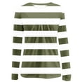 thumbnail image 4 of Neewe Women's Casual Striped Long Sleeve Tops Crew Neck Knit Basic T Shirts, 4 of 6